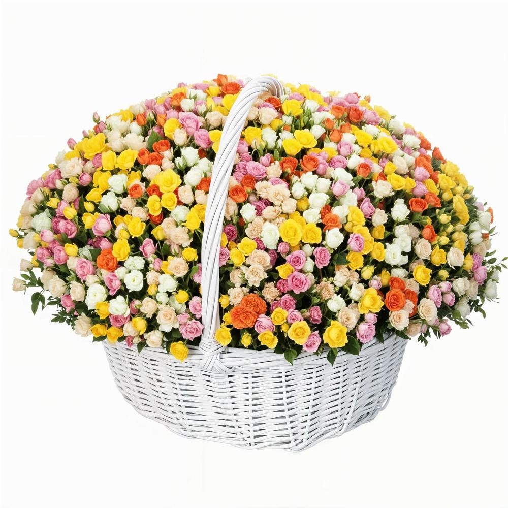 Премиум корзина Кустовых Роз в Абакане Премиум букет из: Розы в Абакане