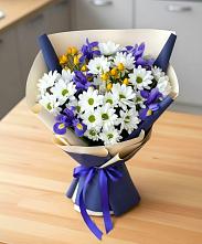 Букет цветов из:  Розы, Ирисы и Хризантемы #REPLACE_PRED# Абакане