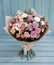 Букет цветов из:  Хризантемы, Розы и Альстромерии #REPLACE_PRED# Абакане