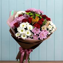 Букет цветов из:  Розы, Хризантемы и Альстромерии #REPLACE_PRED# Абакане