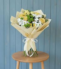 Букет цветов из:  Хризантемы и Розы в Абакане